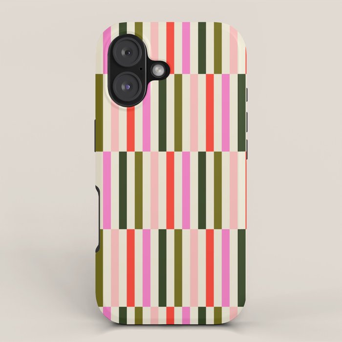 Holly Jolly Stripes iPhone Case Gallery Image 1
