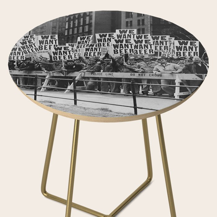 We want beer prohibition 18th amendment voldstad act protest drinking alcoholic beverages vintage photograph - photography - photographs  Side Table Gallery Image 2