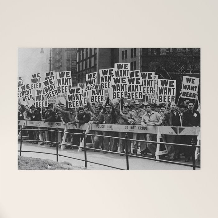 We want beer prohibition 18th amendment voldstad act protest drinking alcoholic beverages vintage photograph - photography - photographs  Welcome Mat Gallery Image 1