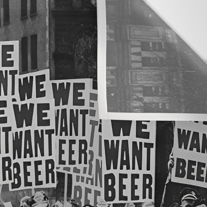 We want beer prohibition 18th amendment voldstad act protest drinking alcoholic beverages vintage photograph - photography - photographs  Wall Tapestry Gallery Image 3