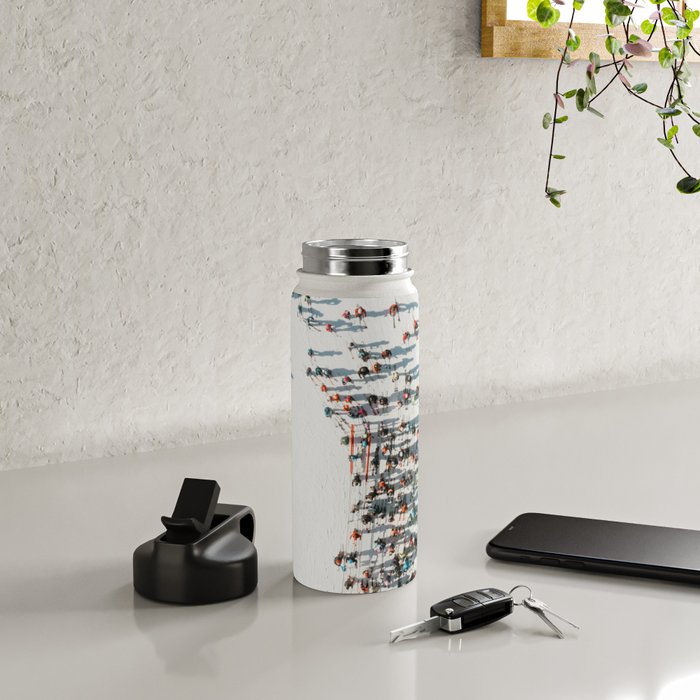 Aerial shot of ski resort Water Bottle Gallery Image 5