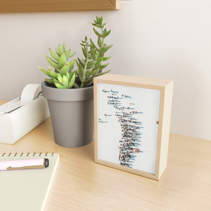 Aerial shot of ski resort Mini Art Print Gallery Image 2