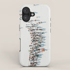 Aerial shot of ski resort iPhone Case Gallery Image 1