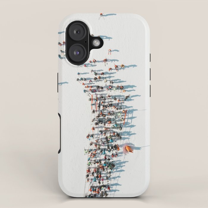 Aerial shot of ski resort iPhone Case Gallery Image 1