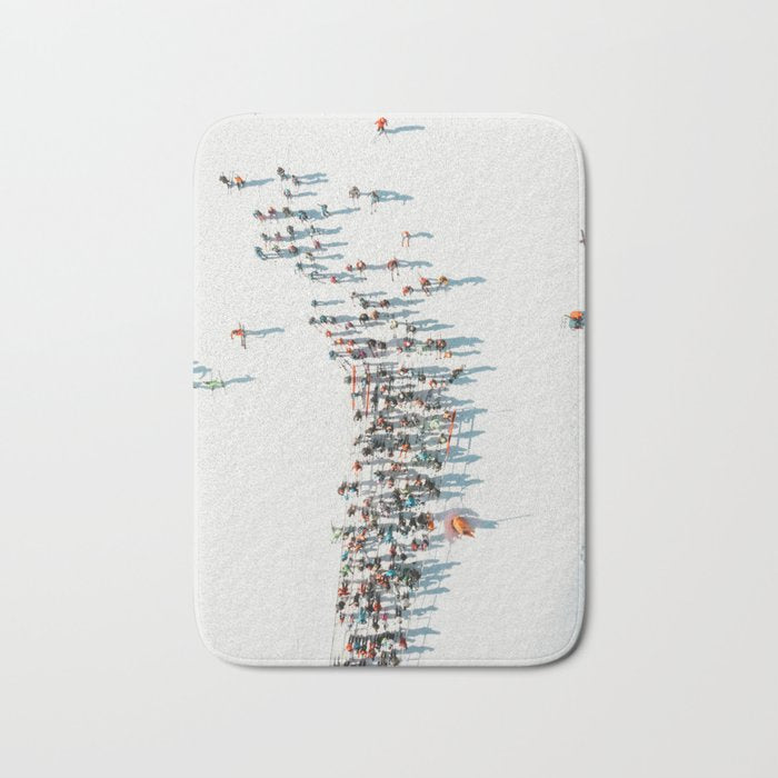 Aerial shot of ski resort Bath Mat Gallery Image 1