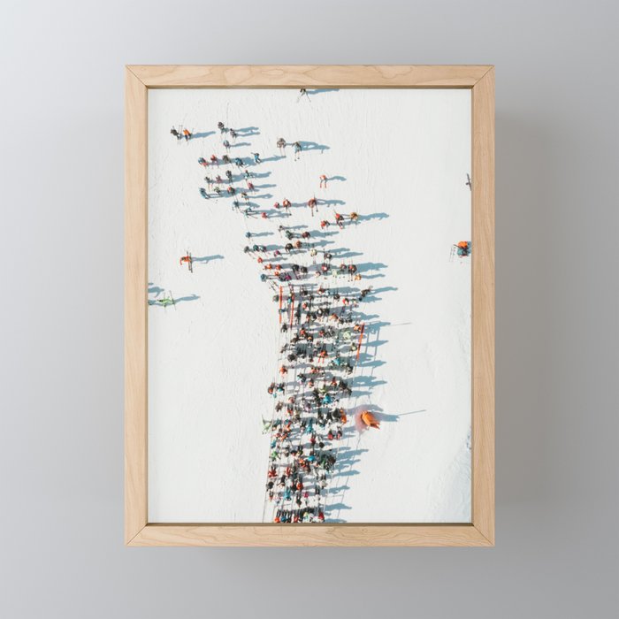 Aerial shot of ski resort Mini Art Print Gallery Image 1