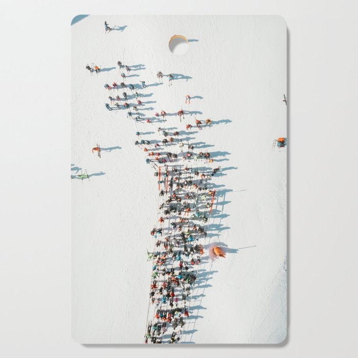 Aerial shot of ski resort Cutting Board Gallery Image 1
