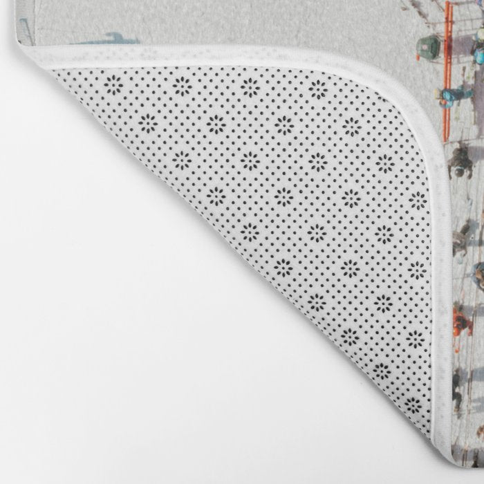 Aerial shot of ski resort Bath Mat Gallery Image 2
