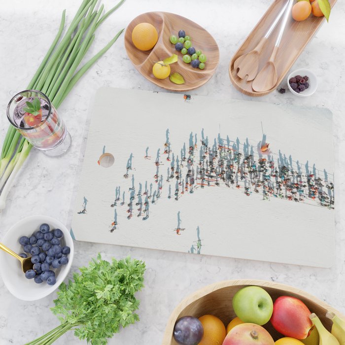 Aerial shot of ski resort Cutting Board Gallery Image 2