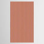 Minimal Arch LI Coral Red Modern Geometric Lines Tablecloth Gallery Image 2