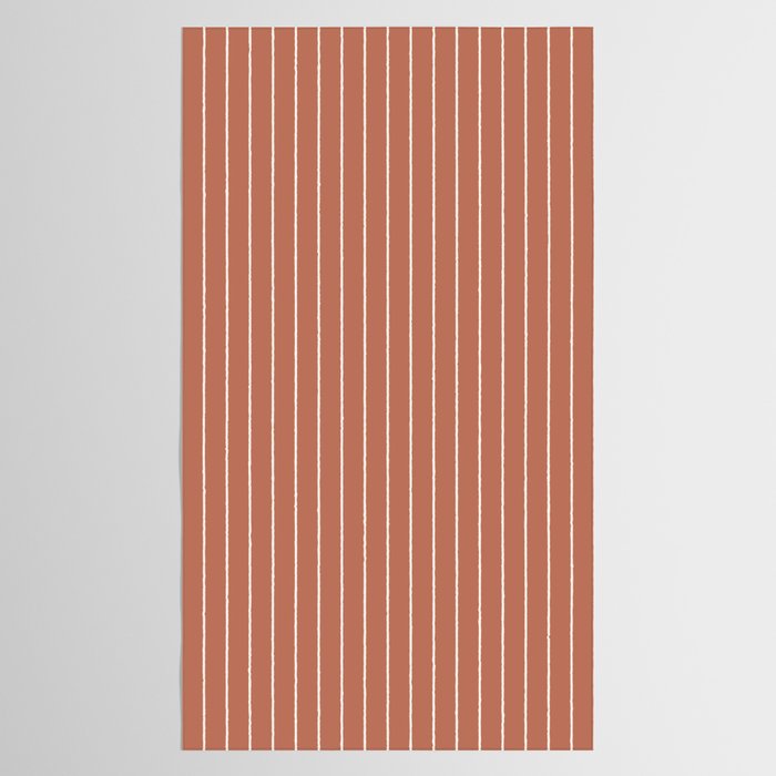 Minimal Arch LI Coral Red Modern Geometric Lines Tablecloth Gallery Image 2
