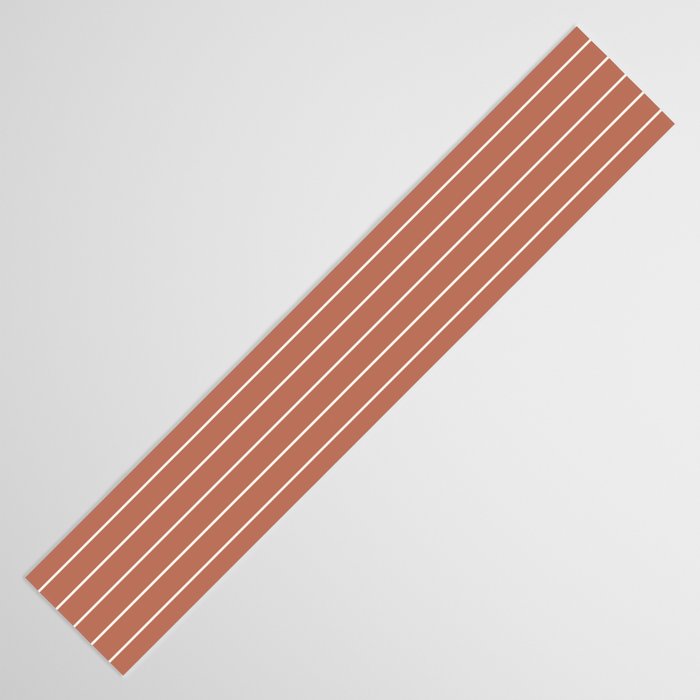 Minimal Arch LI Coral Red Modern Geometric Lines Table Runner Gallery Image 3