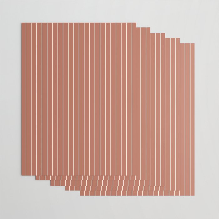 Minimal Arch LI Coral Red Modern Geometric Lines Wrapping Paper Gallery Image 3