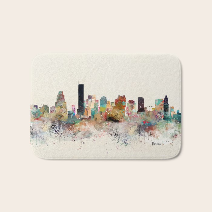 boston city skyline Bath Mat Gallery Image 1