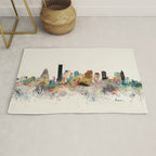 boston city skyline Rug Gallery Image 1