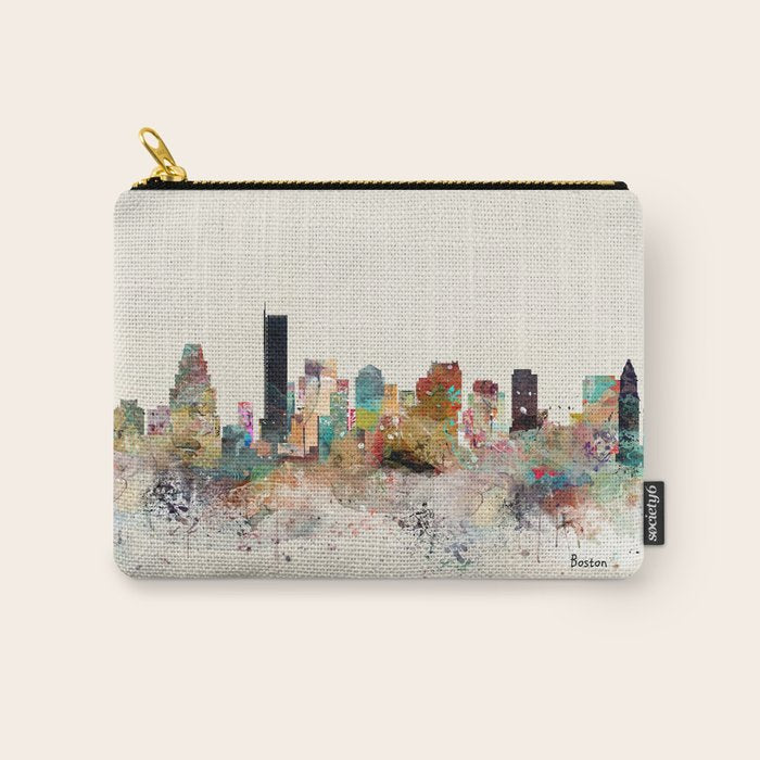 boston city skyline Carry All Pouch Gallery Image 1
