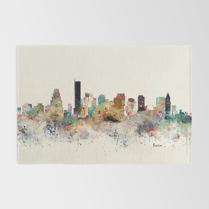 boston city skyline Rug Gallery Image 2