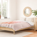 Typographic Howdy Repeat - Pastel Peachy Pink Duvet Cover Gallery Image 2