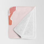 Typographic Howdy Repeat - Pastel Peachy Pink Throw Blanket Gallery Image 3