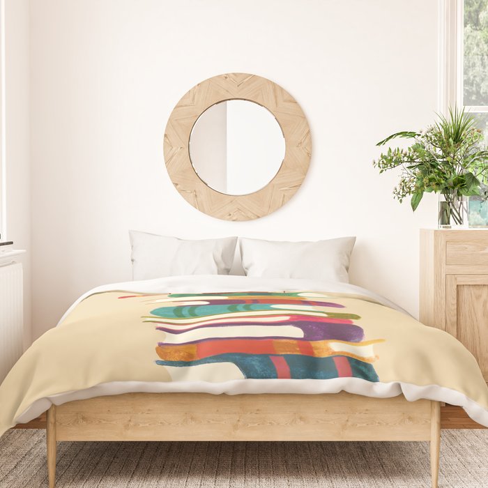 Owl Reading Rainbow Duvet Cover Gallery Image 3
