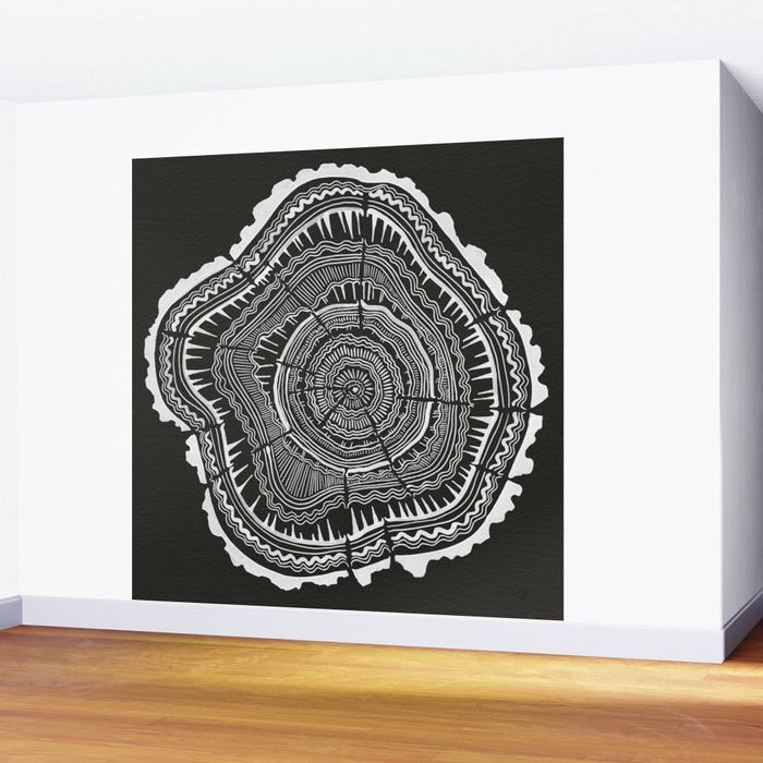 Growth Rings - 65 Years - Black Wall Mural Gallery Image 2