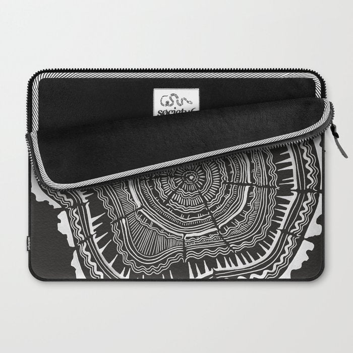 Growth Rings - 65 Years - Black Laptop Sleeve Gallery Image 2