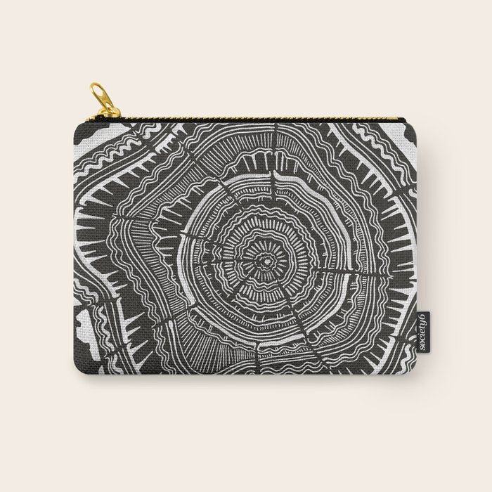 Growth Rings - 65 Years - Black Carry All Pouch Gallery Image 1