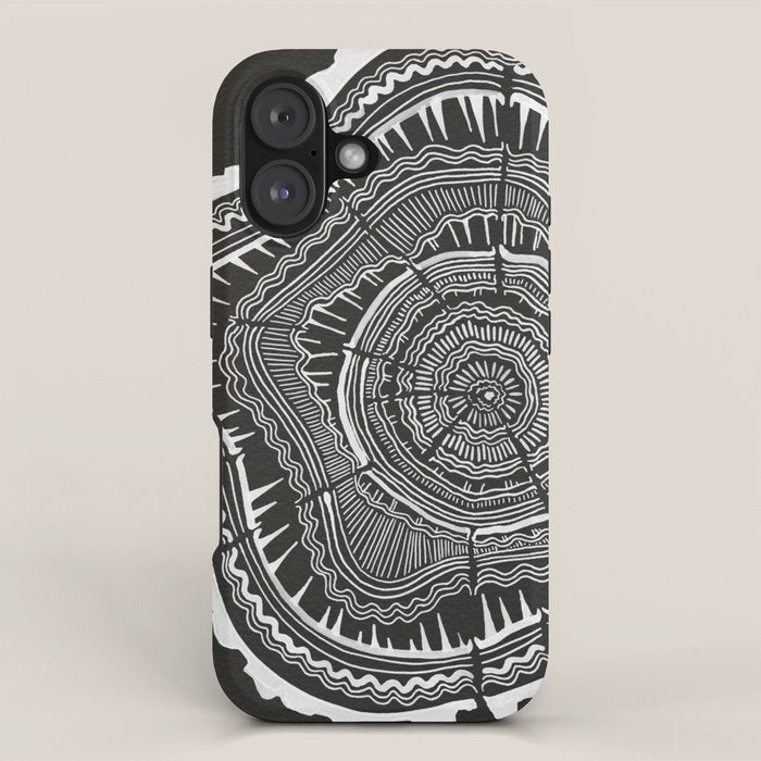 Growth Rings - 65 Years - Black iPhone Case Gallery Image 1