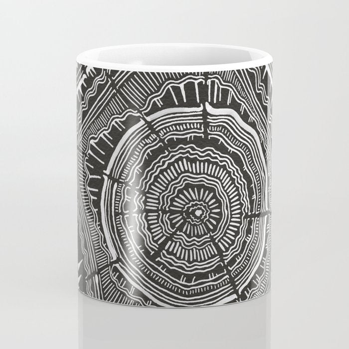 Growth Rings - 65 Years - Black Coffee Mug Gallery Image 4