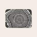 Growth Rings - 65 Years - Black Bath Mat Gallery Image 1