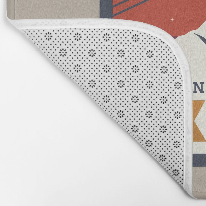Spend The Day Skiing-Ski Badge Bath Mat Gallery Image 2