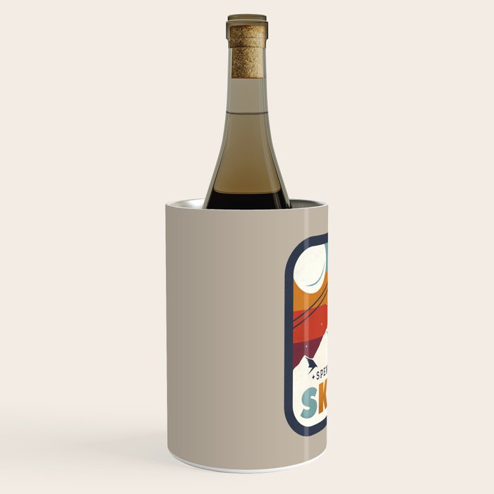 Spend The Day Skiing-Ski Badge Wine Chiller Gallery Image 2
