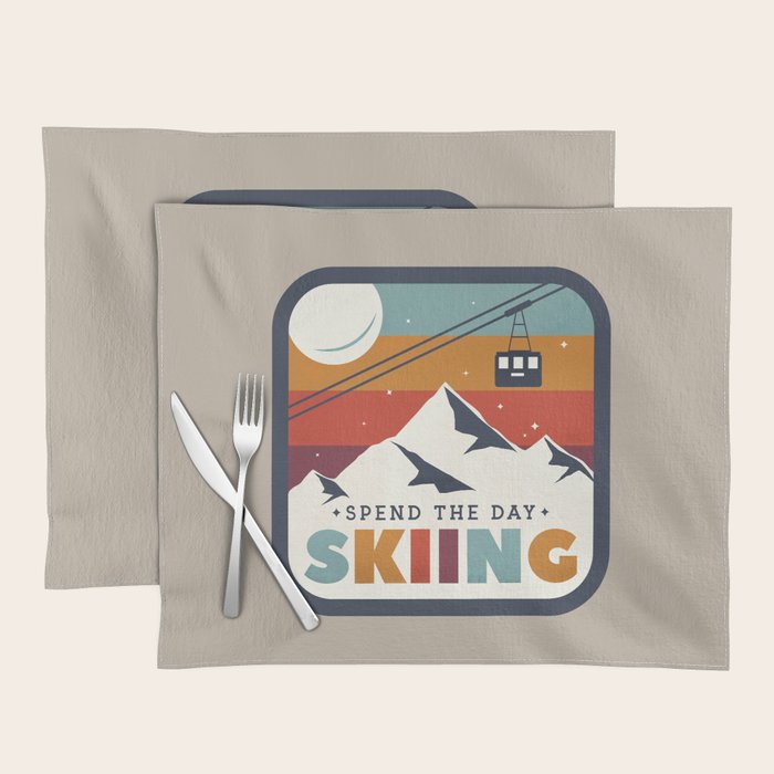 Spend The Day Skiing-Ski Badge Placemat Gallery Image 1