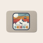 Spend The Day Skiing-Ski Badge Bath Mat Gallery Image 1