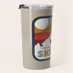 Spend The Day Skiing-Ski Badge Travel Mug Gallery Image 3