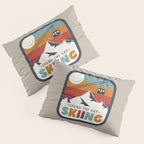 Spend The Day Skiing-Ski Badge Pillow Sham Gallery Image 3