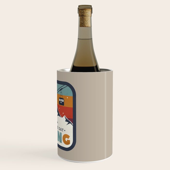 Spend The Day Skiing-Ski Badge Wine Chiller Gallery Image 3
