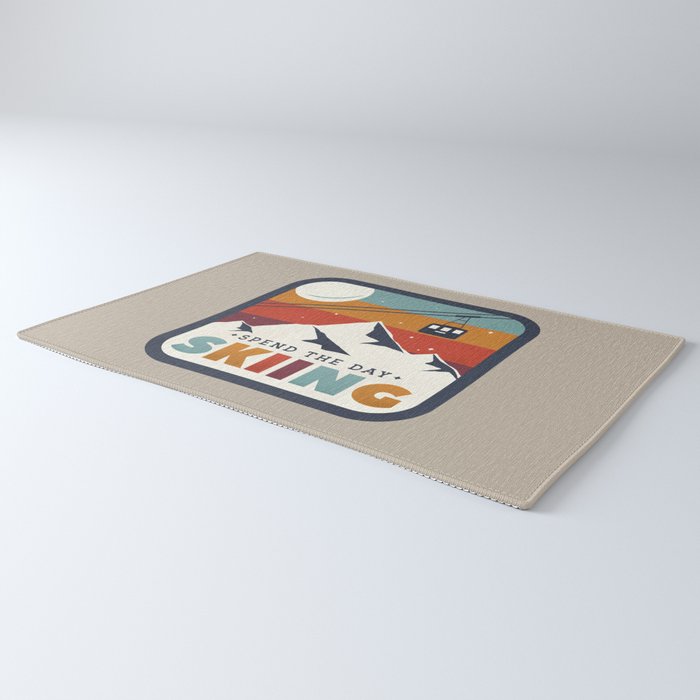 Spend The Day Skiing-Ski Badge Rug Gallery Image 3