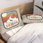 Spend The Day Skiing-Ski Badge Pillow Sham Gallery Image 2