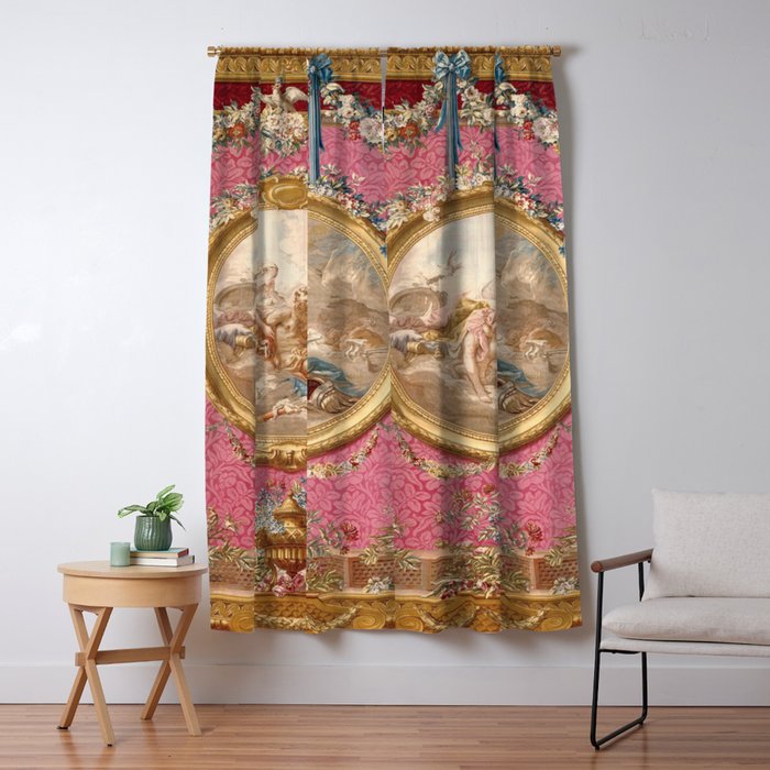 Romantic Venus French Louis XIV Tapestry by Francois Boucher Window Curtain Gallery Image 5