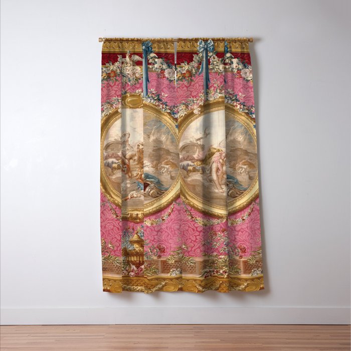 Romantic Venus French Louis XIV Tapestry by Francois Boucher Window Curtain Gallery Image 3