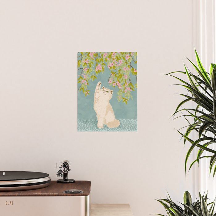 Curious Kitten in Bloom Poster Gallery Image 2
