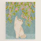 Curious Kitten in Bloom Jigsaw Puzzle Gallery Image 1