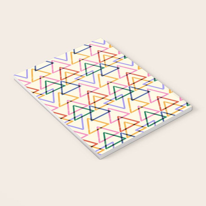 Colorful Triangle Stamp Pattern Notebook Gallery Image 3