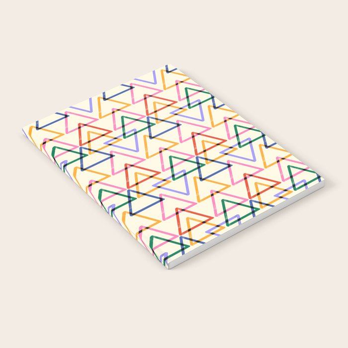 Colorful Triangle Stamp Pattern Notebook Gallery Image 1
