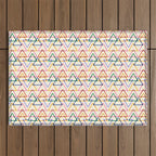 Colorful Triangle Stamp Pattern Outdoor Rug Gallery Image 1