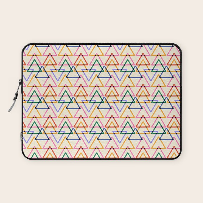 Colorful Triangle Stamp Pattern Laptop Sleeve Gallery Image 1
