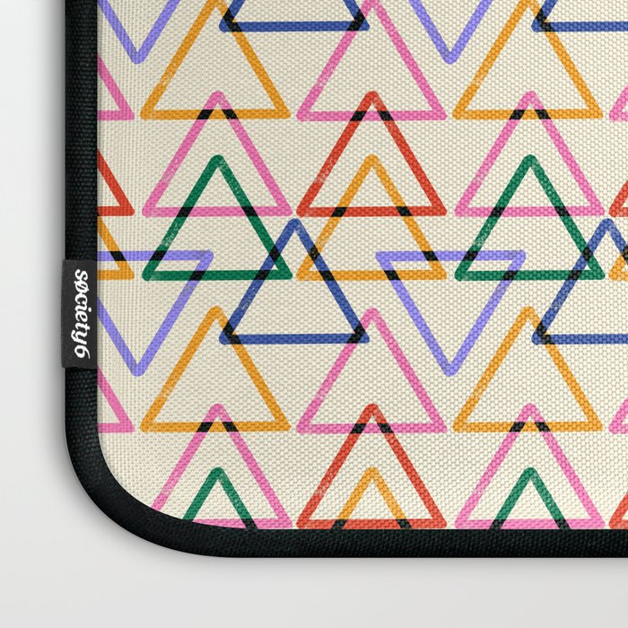 Colorful Triangle Stamp Pattern Laptop Sleeve Gallery Image 3
