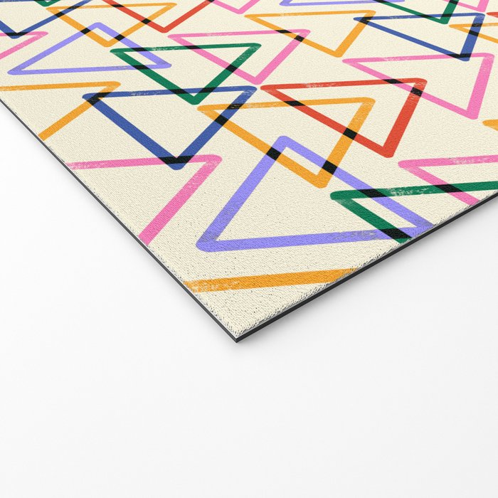 Colorful Triangle Stamp Pattern Welcome Mat Gallery Image 2