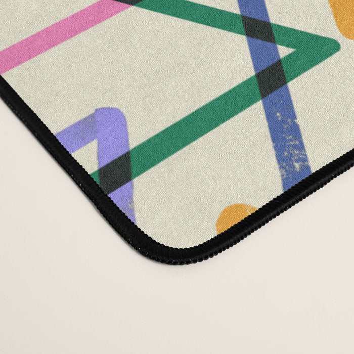 Colorful Triangle Stamp Pattern Desk Mat Gallery Image 4